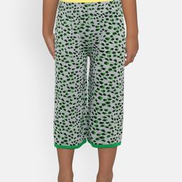 SINI MINI Girls Grey & Green Printed Regular Fit Capris-image-86