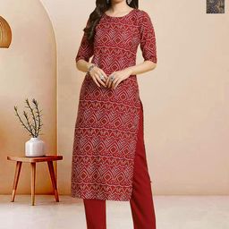 Moda Rapido Pack of 2 Printed Straight Kurta with Trousers-picture-10