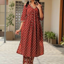 Libas Women Ethnic Motifs Printed Kurta with Trousers-picture-44