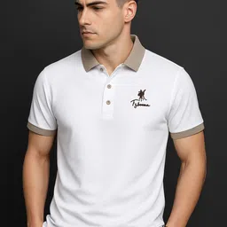 Moda Rapido Men Solid Polo Collar Regular Fit T-shirt-picture-9