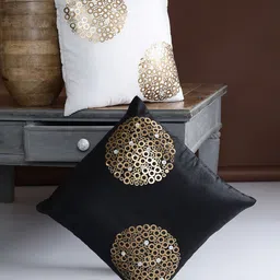 Alina decor Set of 2 Geometric Square Cushion Covers-38