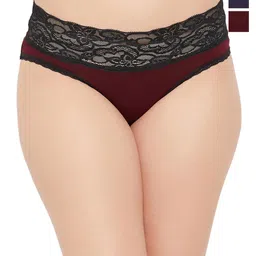 Clovia Black & Blue Pack of 3 Mid-Rise Hipster Briefs-image-71