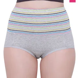 Glamoras Pack Of 2 Striped High Waist Hipster Briefs-picture-19
