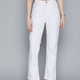 Chemistry Women White Straight Fit Stretchable Jeans-image-39