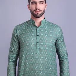 SHIWAM ETHNIX Men Printed Regular Kurta with Pyjamas-picture-38