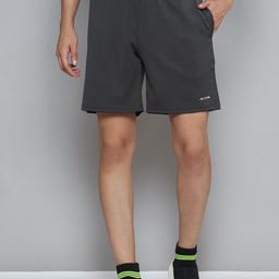 Alcis Men Charcoal Grey Solid Slim Fit Sports Shorts-picture-13