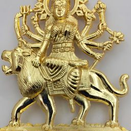 Navyaksh Gold-Toned Brass Religious Small Durga Showpiece-image-82