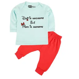 BAESD Infant Kids Typography Printed T-shirt with Pyjamas-70