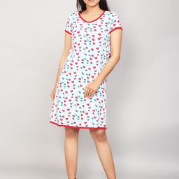 SillyBoom Women Blue & Red Printed Maternity Tunic-image-86