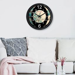 RANDOM Black Round Printed Analogue Wall Clock-40