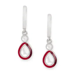 MINUTIAE Silver-Plated Geometric Drop Earrings image 3