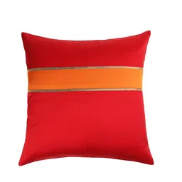 ANS Red & Orange Set of 3 Striped Square Cushion Covers image 5