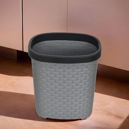 Kuber Industries Grey 2 Pieces Textured Open Dustbins 7 L image 5