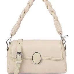 Mochi Colourblocked Structured Shoulder Bag with Tasselled image 3