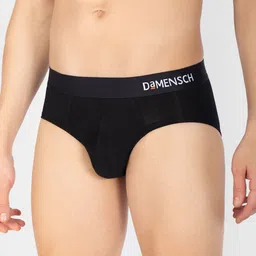 DAMENSCH Men Pack of 2 Assorted Solid Deo-Soft Anti-Bacterial Basic Briefs DAM-POP-B-COB-TR image 4