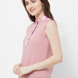 MISH Women Pink Solid Shirt Style Top image 4