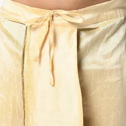 DEYANN Men Cream-Coloured & Red Solid Dupion Silk Kurta with Dhoti Pants & Dupatta image 5