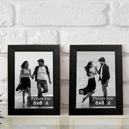 Art Street Black Set of 2 Wooden Table Photo Frames-34