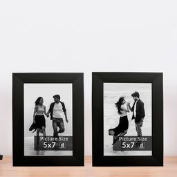 Art Street Black Set of 2 Wooden Table Photo Frames-23