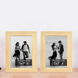Art Street Beige Set of 2 Wooden Table Photo Frames-32