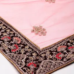 flaher Embroidered Beads & Stones Net Dupatta image 2