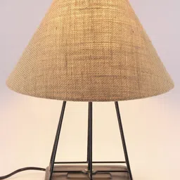 Devansh Beige Solid Traditional Frustum Table Lamp image 4