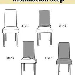 HOUSE OF QUIRK Black & Beige Set Of 2 Printed Chair Covers image 5