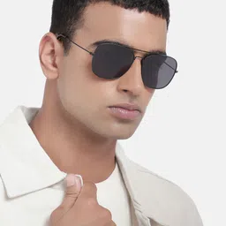 Fastrack Unisex Rectangle Sunglasses With Polarised Lens-M254BK6PV image 5