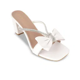 Mast & Harbour Embellished Block Mules with Bows image 5