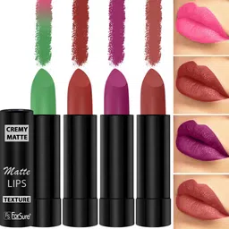 ForSure Cremy Matte Set Of 4 Long Lasting Lipstick - 3.5g Each - 305-55-58-73-25