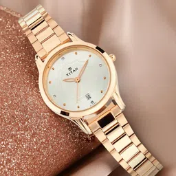 Titan Women Cream-Coloured & Gold-Toned Analogue Watch-image-51