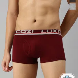 Lux Cozi Men Pack Of 3 Outer Elastic Short Length Trunks-picture-13