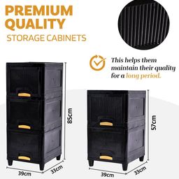 RUBOXA Black 5 Pieces Regular Drawer Organisers image 2