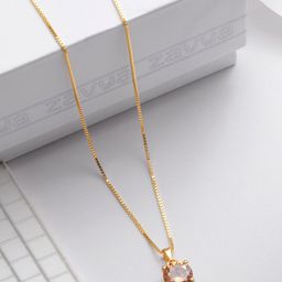 Zavya Women Sterling Silver Gold-Plated Pendant With Chain-28