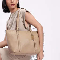 Mast & Harbour Textured Structured Shoulder Bag With Buckle-1
