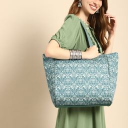 Anouk Ethnic Motifs Printed Shopper Tote Bag-9