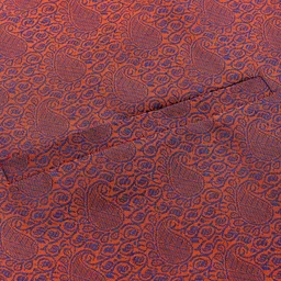Anouk Men Red Ethnic Motif Printed Nehru Jacket with Pocket Square image 3