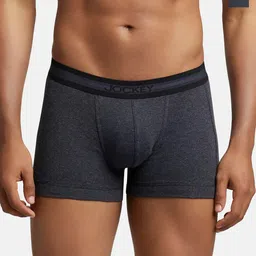 Jockey Grey Pack of 2 Solid Super Combed Cotton Trunks 1015-0205-BLKML-picture-29