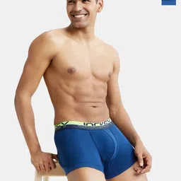 Jockey Men Pack Of 2 Super Combed Cotton Ribbed Trunks FP03-0205-ESTBU-image-7