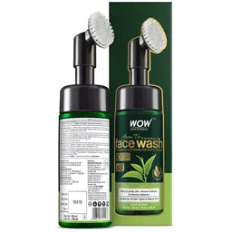 WOW SKIN SCIENCE Set Of 2 Green Tea Foaming Face Wash with Built-In Face Brush- 150ml Each image 4
