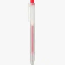 Smooth Gel Ink Ballpoint Pen Knock Type 0.5mm Red-19