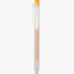 Smooth Gel Ink Ballpoint Pen Knock Type 0.5mm Yellow-20