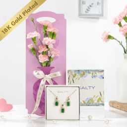Blooming Grace And Emerald Glow Gift Combo-image-74