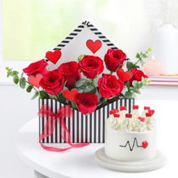 Love Blooms And Treats Arrangement-picture-23