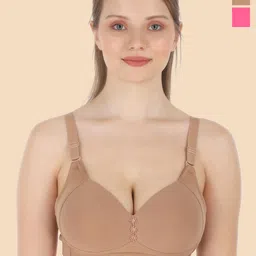 Tweens Red & Beige Bra Full Coverage Lightly Padded-image-84