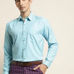 SOJANYA Men Blue Cotton Classic Regular Fit Cotton Formal Shirt-image-50