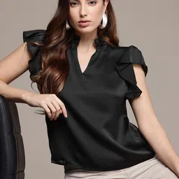 French Connection Flutter Sleeves Ruffles Top-picture-13