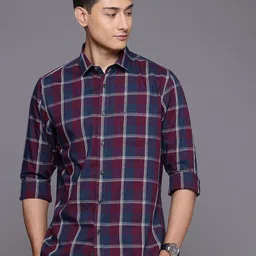 Allen Solly Classic Fit Checked Pure Cotton Casual Shirt-picture-48