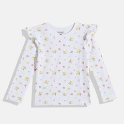 makemyfab Floral Print Ruffles Top-image-66