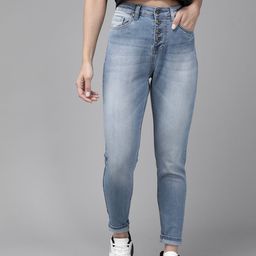 Roadster Women Blue Skinny Fit High-Rise Light Fade Stretchable Jeans-picture-36